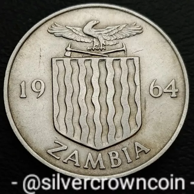 Zambia 2 Shillings 1964. KM#3. 2$ coin. Bohor Reedbuck. Antelope. Animals.