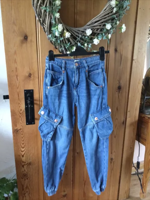 Girls Next age 9 denim dress black, Combat jeans River island blue denim bundle