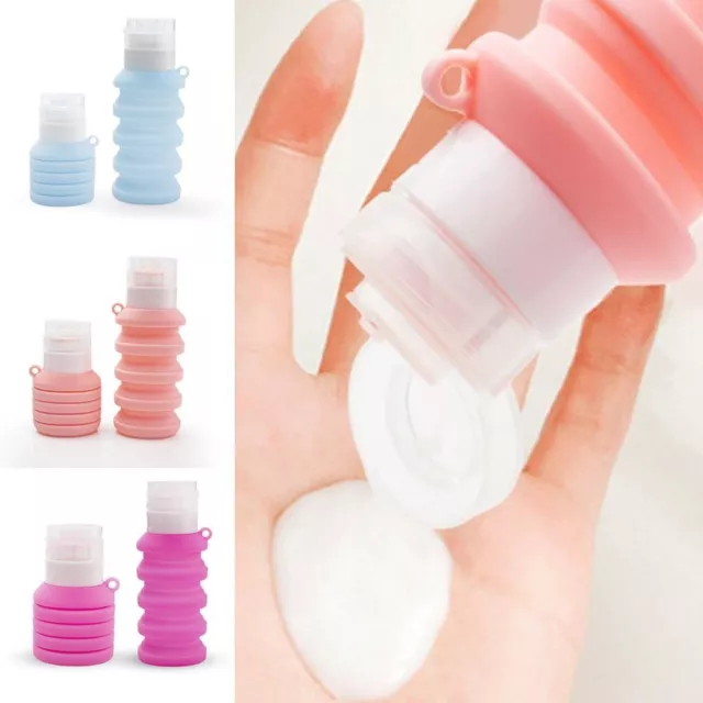 Refillable Folding Bottle Retractable Dispensing Bottles Lotion Bottle