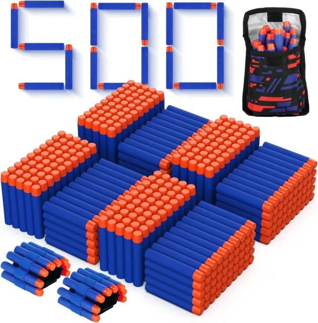 50 500 Pcs Gun Soft Refill Bullets Toy Darts Round Head Blasters For Nerf Uk