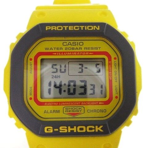Casio G Shock 5600 Series Watch Digital Quartz Dw 5610Y Yellow Yellow Watch Me