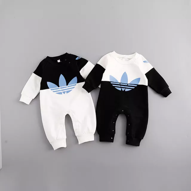 Newborn Baby Infant Boy Girl Geometric Romper Jumpsuit Bodysuit Clothes Outfits