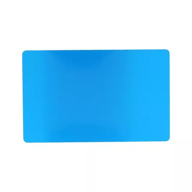 (Blue)50X Impressive Blanks Laser Mark Engraved Metal Business Visiting YA