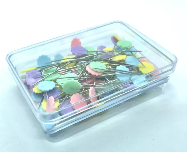 100 sewing pins, patchwork and quilting pins, flower head pins - UK seller 2