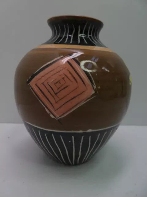 Vintage Australian J.davis Pottery Floral Hand Painted Vase