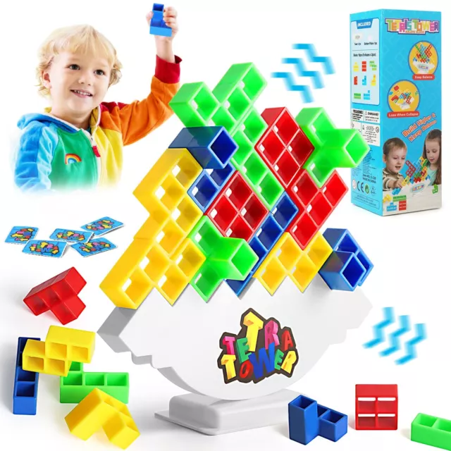 LWMTT 48 PCS Tetra Tower Balance GameTetra Tower Jeu d'empilage en Tetris Jeu...