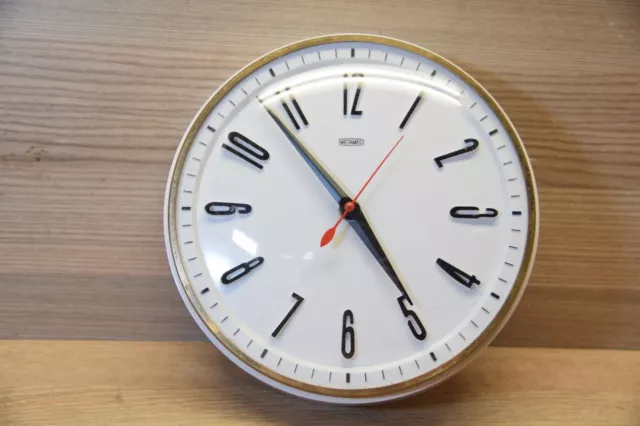 Vintage Metamec Old School Clock 200mm  Made In England SWEET AS