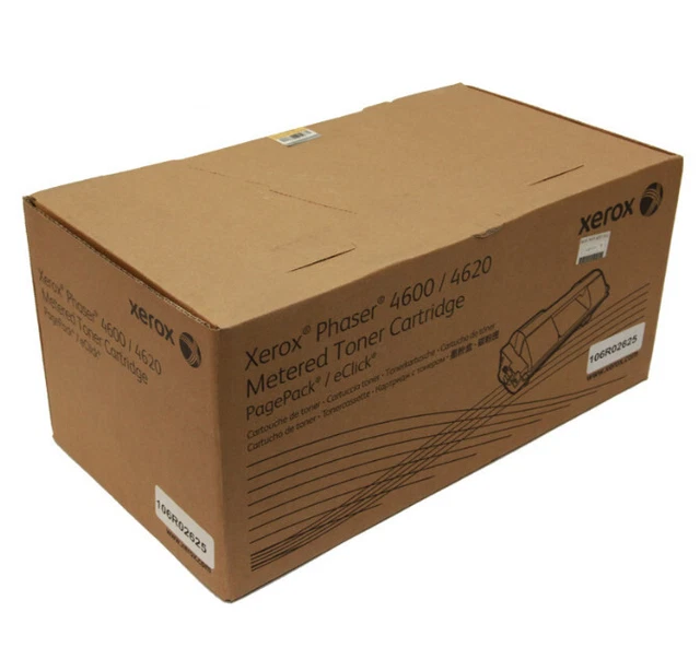 2 X Original Fuji Xerox 106R02625 Black Toner Cartridge Phaser 4600 4620 4622
