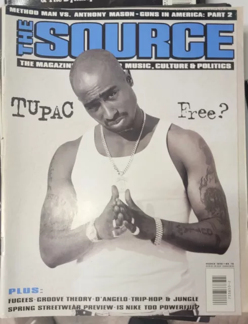 VINTAGE Mar 1998 The Source Magazine #78 2Pac Tupac Shakur D'Angelo