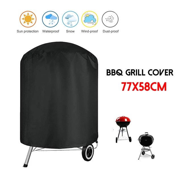 Round Charcoal Grill Cover For Weber Grill Kettle BBQ Gas Grill Cover Waterproof