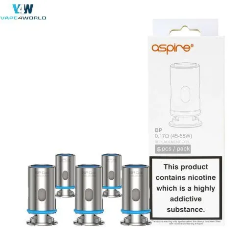 Aspire BP Replacement Coils BP60 BP80 0.17ohm Pack of 5 Coils - Fast Dispatch