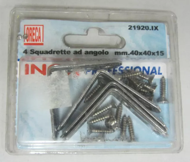 Oreca 4 Grande Ad angolo de Acero Inoxidable Talla 40x40x15 MM Equipo Fijaciones