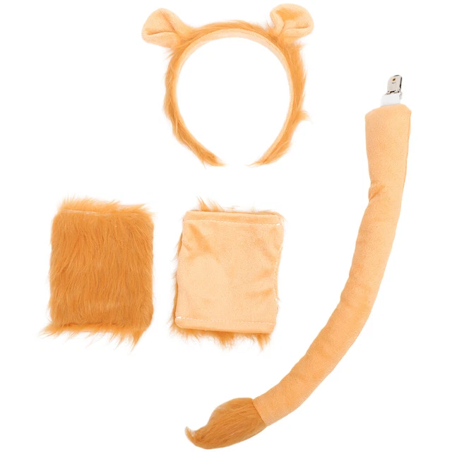 Animal Cosplay Tail Plush Headband Lion Cosplay Props Super Soft