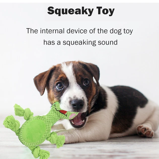 Plush Squeaky Cute Frog Dog Toy Pet Supplies Interactive Chew Bite Resistant