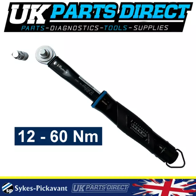 Sykes-Pickavant 3/8″ Drive Push Thru Torque Wrench - 12-60Nm - SPEEDLINE60