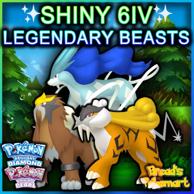 SUICUNE ENTEI RAIKOU Ultra Shiny 6IV Pack // Pokemon Sword and