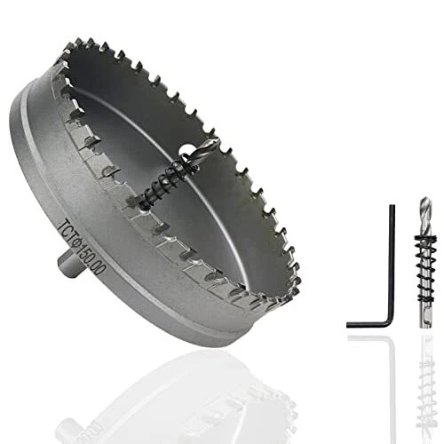 Rannb 150mm/5.9" Hole Saw Carbide Tipped Hole Saw for Cutting Stainless Steel...