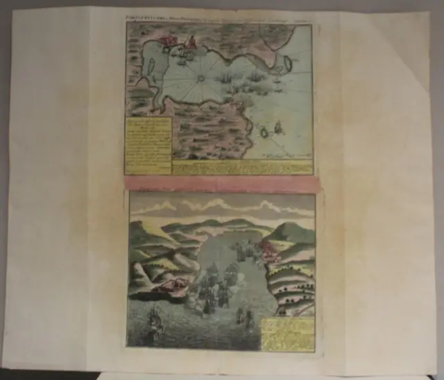 Panama Portobelo Gulf Of Panama 1740 Homann Heirs Unusual Antique Sea Chart