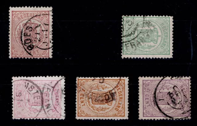 3840.Nederland Mi.13,15-18 gestempeld. Cw.€ 234,-