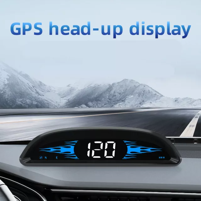 Car HUD Head Up Display MPH/KM/h GPS Speedometer Overspeed Alarm Projector