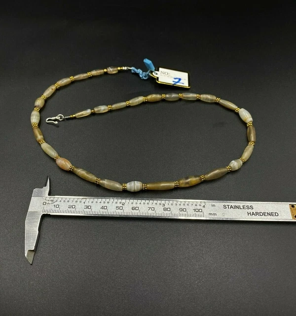 OLD Beads Antique Trade Jewelry Agate Necklace Ancient Antiquities Burmese 10