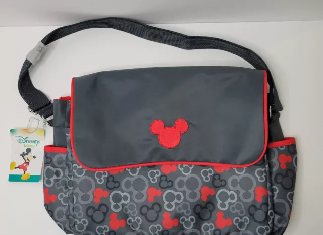 Mickey Mouse Large Diaper Bag Carry Tote w Changing Pad Baby Disney 10x15