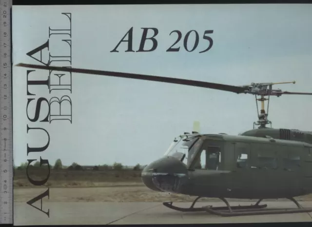 (192) Brochure hélicoptère Aircraft Helicopter Agusta Bell AB 205