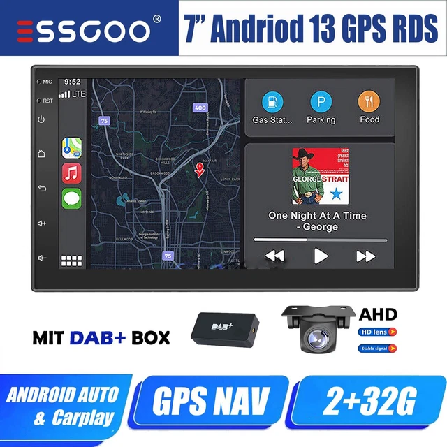 Podofo 1+32G Autoradio Doppel Din 7-Zoll Touchscreen Android Auto