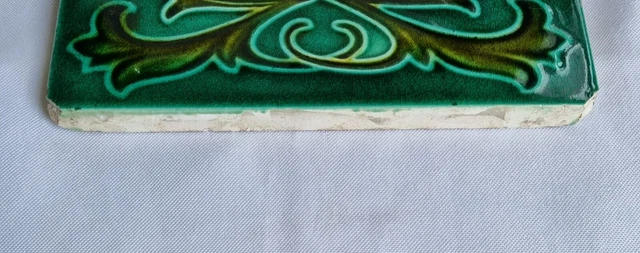 Art Nouveau Majolica Tile. Corn Bros. C1905. 3