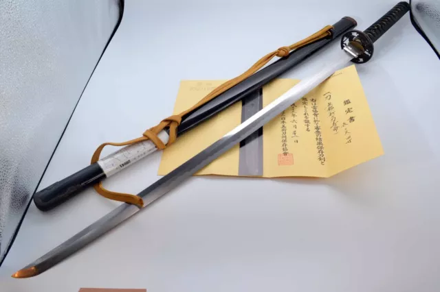 Katana Japanese sword 72.7cm Mumei(Jumyo, Toshinaga) Muromachi Period Koshirae