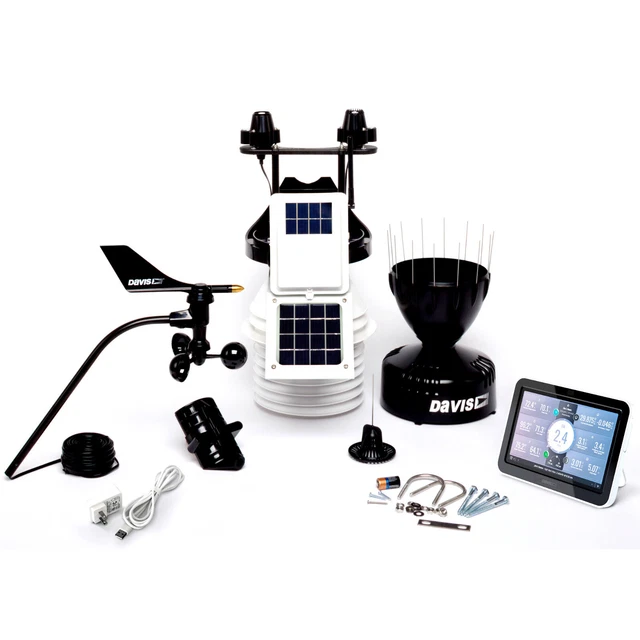 Davis Vantage Pro 2 6263 EU Profi Wetterstation Wind Regen Solar UV Touch 24 H