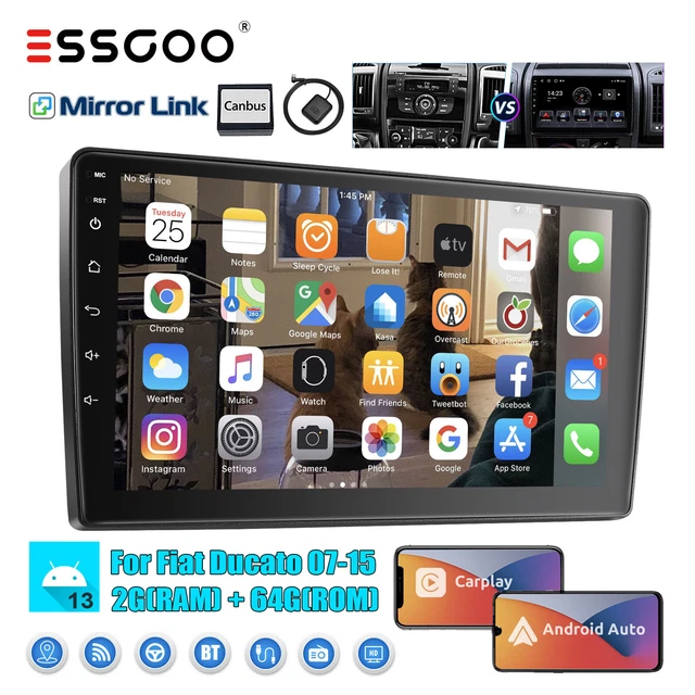 Android 13 Autoradio Für Fiat Ducato Peugeot Boxer Citroën Jumper 2006-2023 - 10 Zoll CarPlay