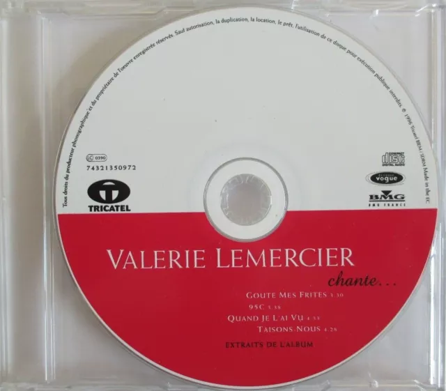 Valérie Lemercier - Cd Promo 4 Titres "Chante..."