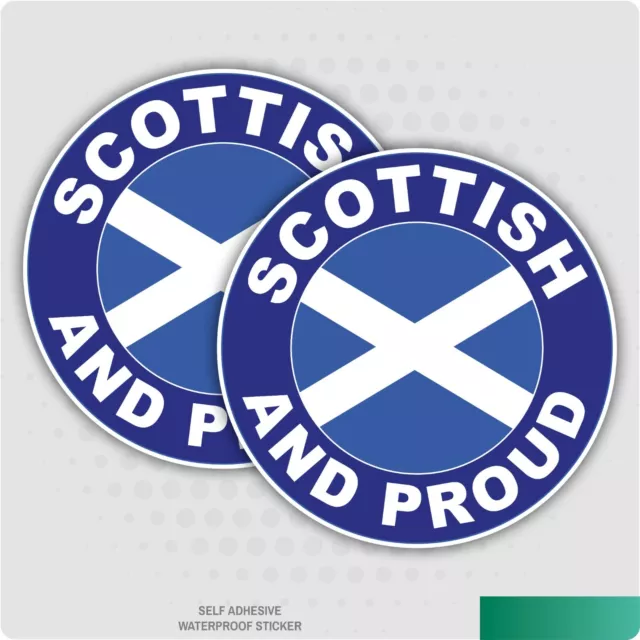 2 x Scottish and Proud - Flag Car Van Lorry Vinyl Self Adhesive Stickers…