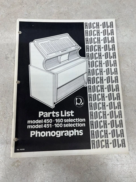 Phonograph Using Rocks ROCK-OLA PARTS LIST Model 450 & 451 Phonographs $26.99 - PicClick CA