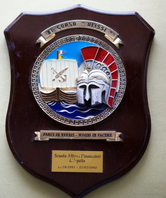 Crest Araldico Da Collezione Della Gdf, Scuola Finanzieri L'aquila
