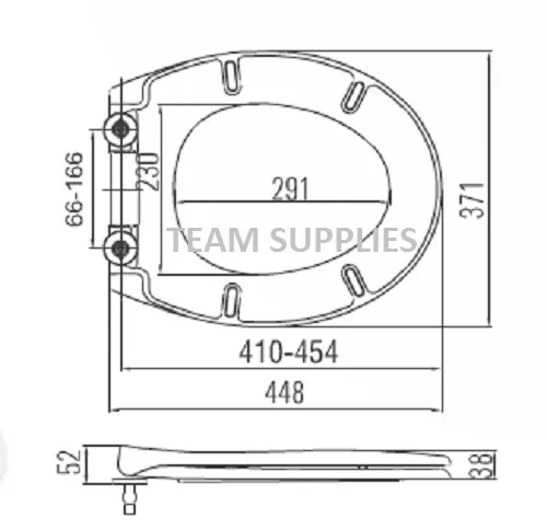 Toilet Seat Soft Close Quick Release Top Fix Hinge Easy Clean Oval Shape Durable 2