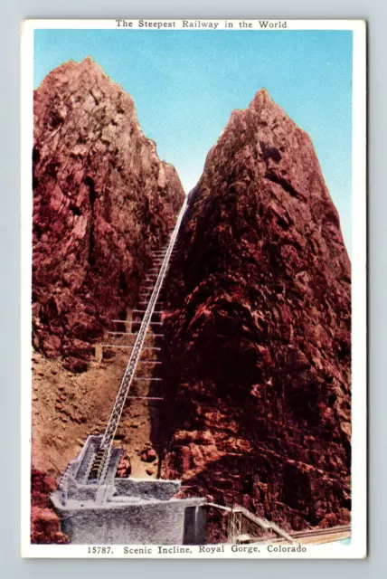 Royal Gorge CO-Colorado, Scenic Incline Vintage Souvenir Postcard
