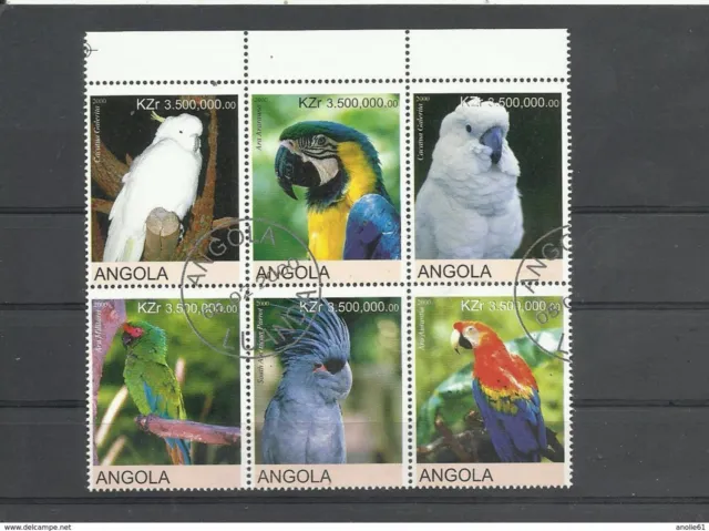 Papageien Zusammendruck  sehr schöner Zusammendruck Angola