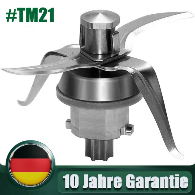 Ersatz-Messermesser Für Vorwerk Thermomix TM21 – Edelstahl, Mit Dichtung – 4 Klingen Auf Verschiedenen Höhen