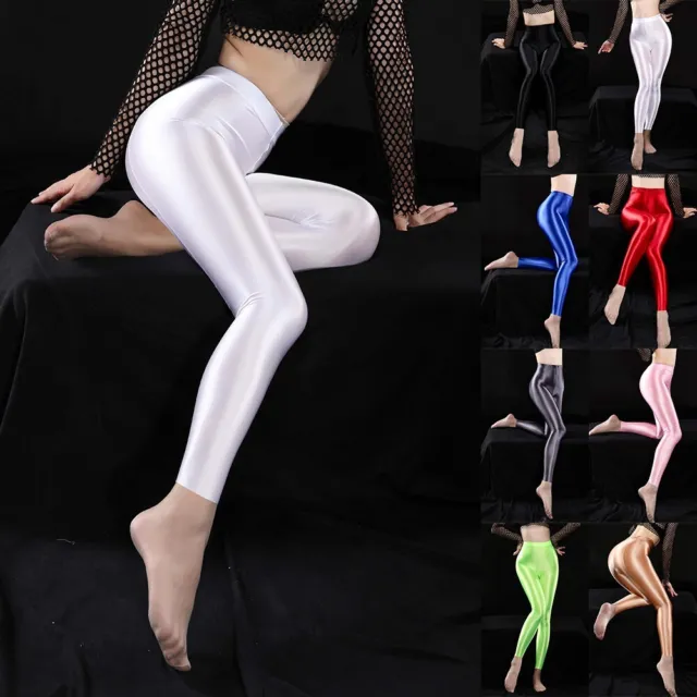 leggings opaques super extensibles pour femmes avec finition brillante sexy disp