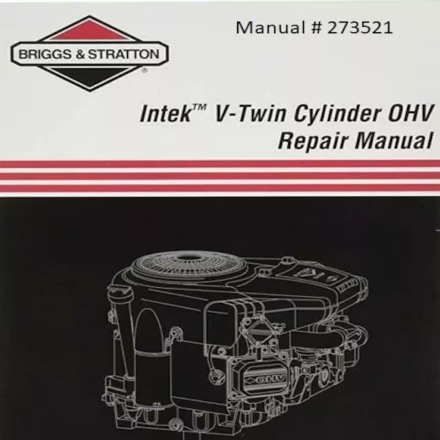 REPARATURANLEITUNG FÜR BRIGGS und Stratton Intek VDoppelzylinder OHV EUR 21,23 PicClick DE