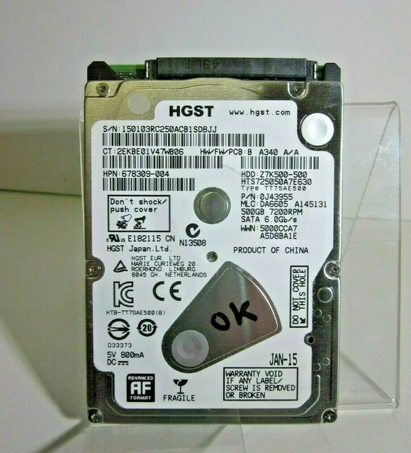 HGST Travelstar Z7K500 HTE725050A7E630 - Disque dur - 500 Go