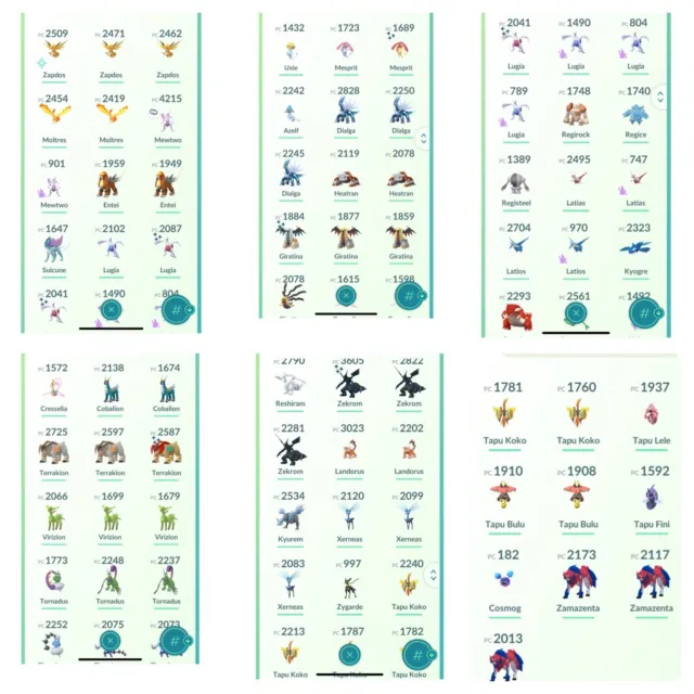Cuenta Pokémon Go Nivel 42 ✨103 Shiny✨ 82 Legendarios 1.9 Millones Polvo Estelar 2