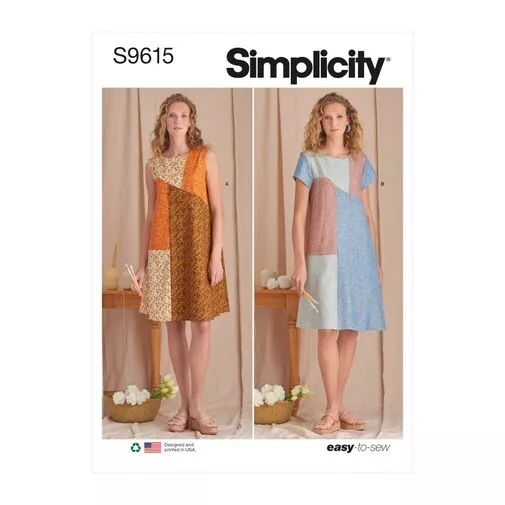 Simplicity Sewing Pattern 9615 Misses 6-24 Easy Pullover Swing Dress with Pocket