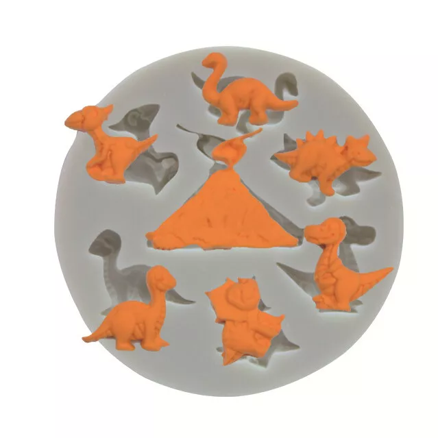 Dinosaurs Silicone Fondant Mould Cake Chocolate Baking Icing Paste Sugar Mold