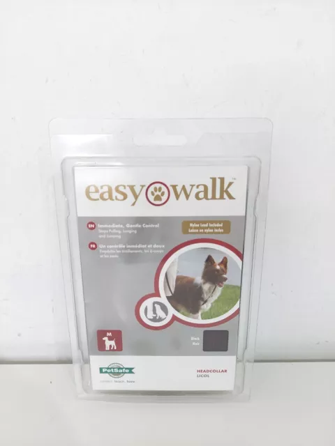PetSafe Easy Walk Harness & 1.8m Lead for Medium Dogs No Pull Collar Black