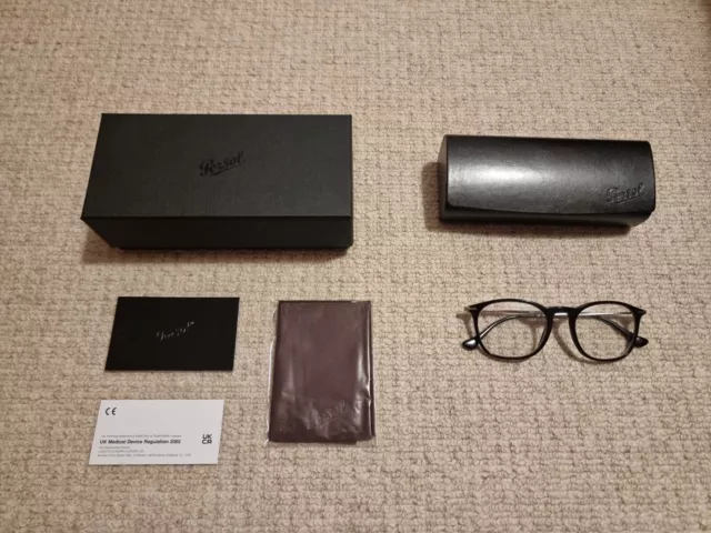 PERSOL PO 3031 95 Black Glasses Eyeglasses Frames Size 53 17 140