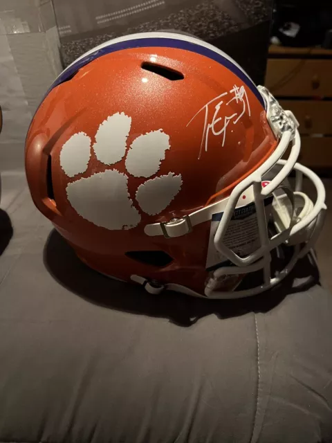 Travis etienne signed full sized Replica  helmet.