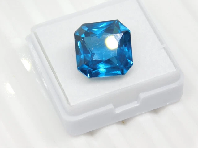 14 Ct Flawless AAA+ Bi-Color Parti Sapphire Radiant cut Loose Gemstone